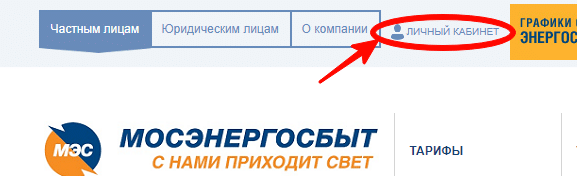Войти в личный кабинет на сайте Мосэнергосбыт